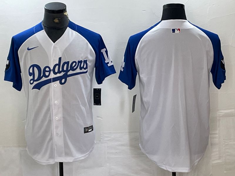 Men Los Angeles Dodgers Blank White Fashion Nike Game MLB Jersey style 9->->MLB Jersey